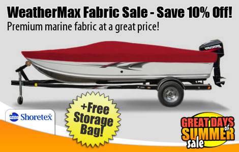 Save 10% on WeatherMax Fabric!