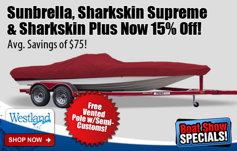 Sunbrella, Sharkskin SupremeSD & Sharkskin Plus on Sale! 15% Off!