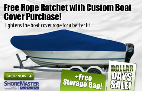 Free Rope Ratchet with ShoreMaster Boat Cover Purchase!