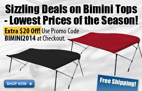 Instant Savings of $20 on All Bimini Tops!