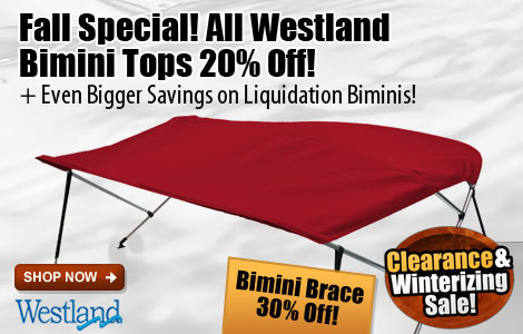 Save 20% Off All Westland Bimini Tops!